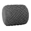 Ty Pennington Reid Twisted Round Ottoman, Wool Grey