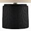 Found & Fable Black Ceramic Groove Small Table Lamp with Shade, 16"