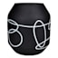 Crosby St. Black & White Abstract Glass Vase, 10"