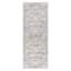 (B862) Found & Fable Lyna Grey & White Patterned Washable Runner, 2x7