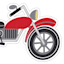 Tiny Dreamers Motorcycle Wall Decor, 8x14