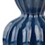 Blue ceramic ribbed medium lamp 19in