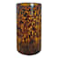 Providence Glass Tortoise Shell Cylinder Candle Holder, 12"