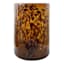 Providence Glass Tortoise Shell Cylinder Candle Holder, 9"