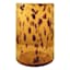 Providence Glass Tortoise Shell Cylinder Candle Holder, 6"