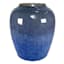 Ty Pennington Blue Reactive Glaze Ceramic Vase, 6.5"