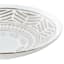 Found & Fable White & Silver Tribal Ceramic Bowl, 13x4