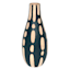 Found & Fable Black Carved Vase, 12"