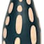 Found & Fable Black Carved Vase, 12"