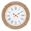 Honeybloom Wooden Round Wall Clock, 38"