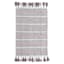 Red Woven Block Accent Rug with Tassels, 2x3