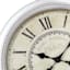 White Beaded Round Wall Clock, 22"