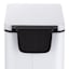 White Rectangle Pedal Trash Can, 9.7l