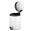 30l White Stainless Steel Trash Can with Bonus 5l Bin