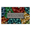 Stained Glass Welcome Doormat, 18x30