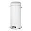 White Retro Pedal Trash Can, 30l
