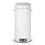 White Retro Pedal Trash Can, 30l
