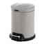 Grey Round Pedal Trash Can, 5l