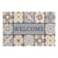 Patina Tiles Grey Welcome Doormat, 23x35