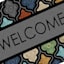 Multicolor Lattice Welcome Doormat, 18x30