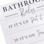Bathroom Rules Wall Decor, 16x20