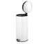 30l White Stainless Steel Trash Can with Bonus 5l Bin