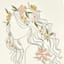 Floral Lady Canvas Wall Art, 12x16