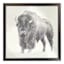 Ty Pennington Glass Framed Bison Print Wall Art, 26"