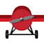 Tiny Dreamers Airplane Wall Shelf, 28x6.5