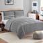 Glambition 2-Piece Black & White Heart Striped Print Essential Comforter Set, Twin