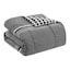 Glambition 2-Piece Black & White Heart Striped Print Essential Comforter Set, Twin