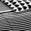 Glambition 2-Piece Black & White Heart Striped Print Essential Comforter Set, Twin