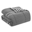 Glambition 3-Piece Black & White Heart Striped Print Essential Comforter Set, Full/Queen