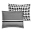 Glambition 3-Piece Black & White Heart Striped Print Essential Comforter Set, Full/Queen