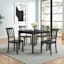 Uptown 5-Piece Wooden Dining Set, Black