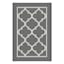 Chai Tea Geometric Charcoal & White Lattice Washable Accent Rug, 20x30