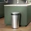 45L Round Stainless Steel Swing-Top Trash Bin