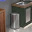 Stainless Steel Oval Pedal Trash Can, 45l