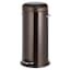 Round Black Stainless Steel Retro Pedal Trash Bin, 30l