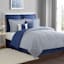 8-Piece Casey Navy Essential Comforter Set, Twin