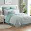 8-Piece Jenna Aqua Lattice Essential Comforter Set, Full