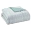 8-Piece Jenna Aqua Lattice Essential Comforter Set, Full