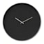 Black Monochrome Round Wall Clock, 20"