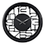 Black Cutout Round Wall Clock, 20"