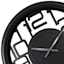 Black Cutout Round Wall Clock, 20"
