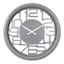 Silver Cutout Round Wall Clock, 20"