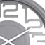 Silver Cutout Round Wall Clock, 20"