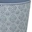 Diamond Decor Wastebasket, White & Blue
