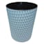 Teal Triangle Deco Round Wastebasket, 18"
