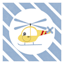 Tiny Dreamers Helicopter Canvas Wall Art, 12"